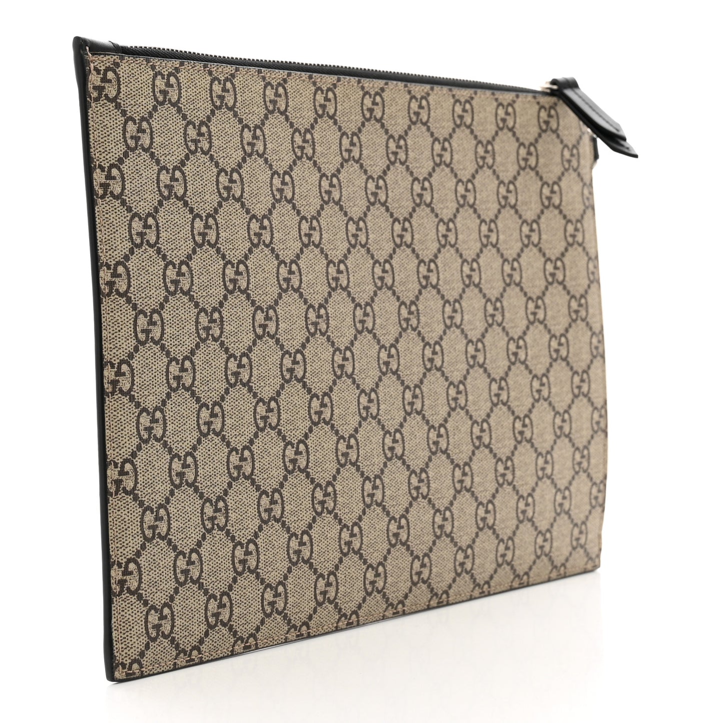 GG Supreme Monogram Blind For Love Wristlet Pouch Black