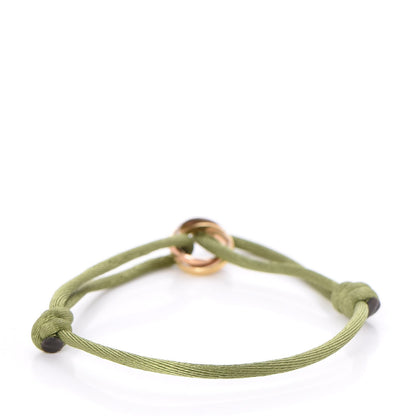 Cartier 18K Pink Yellow White Gold Trinity Adjustable Cord Bracelet Green 3 of 6