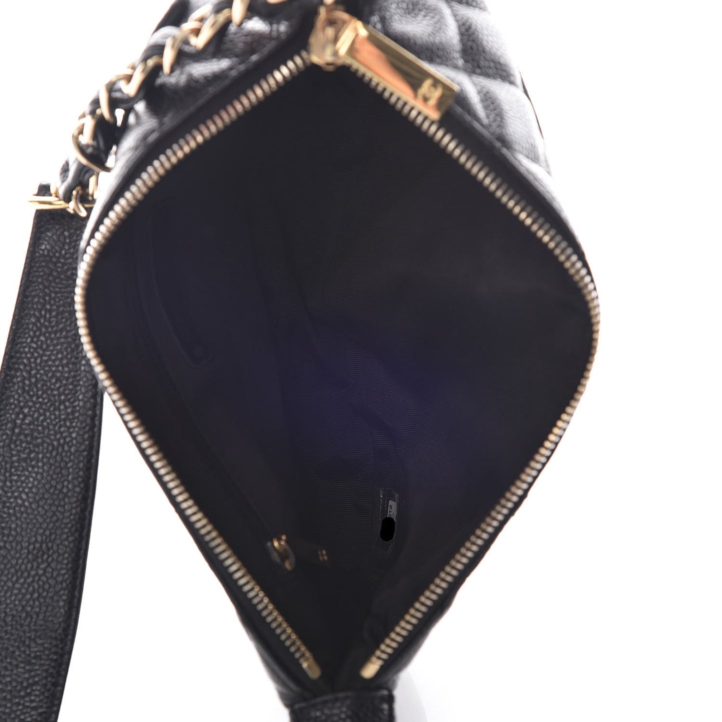 Caviar Quilted CC Shoulder Bag Black