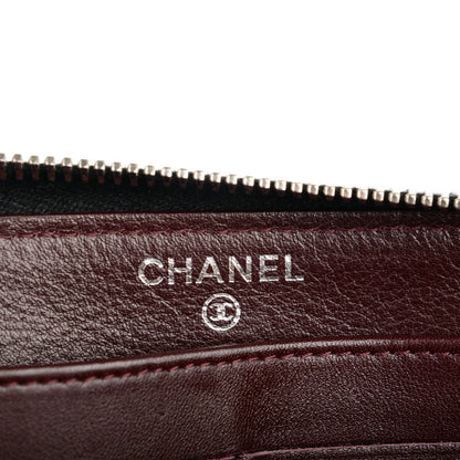 Chanel Caviar Quilted Large Gusset Zip Around Wallet Black 7 of 8