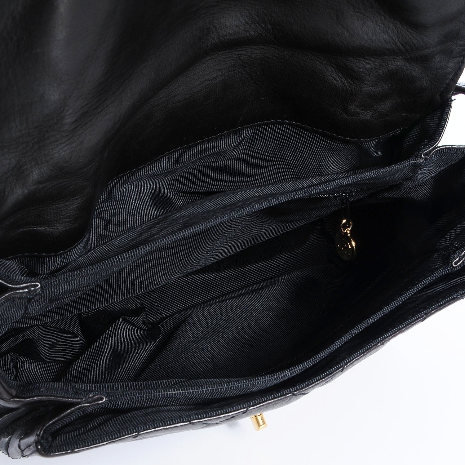 Chanel Lambskin Quilted Flap Shoulder Bag Black 5 of 9