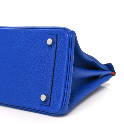 Hermes Togo Verso Birkin 25 Bleu Royal Capucine 10 of 11