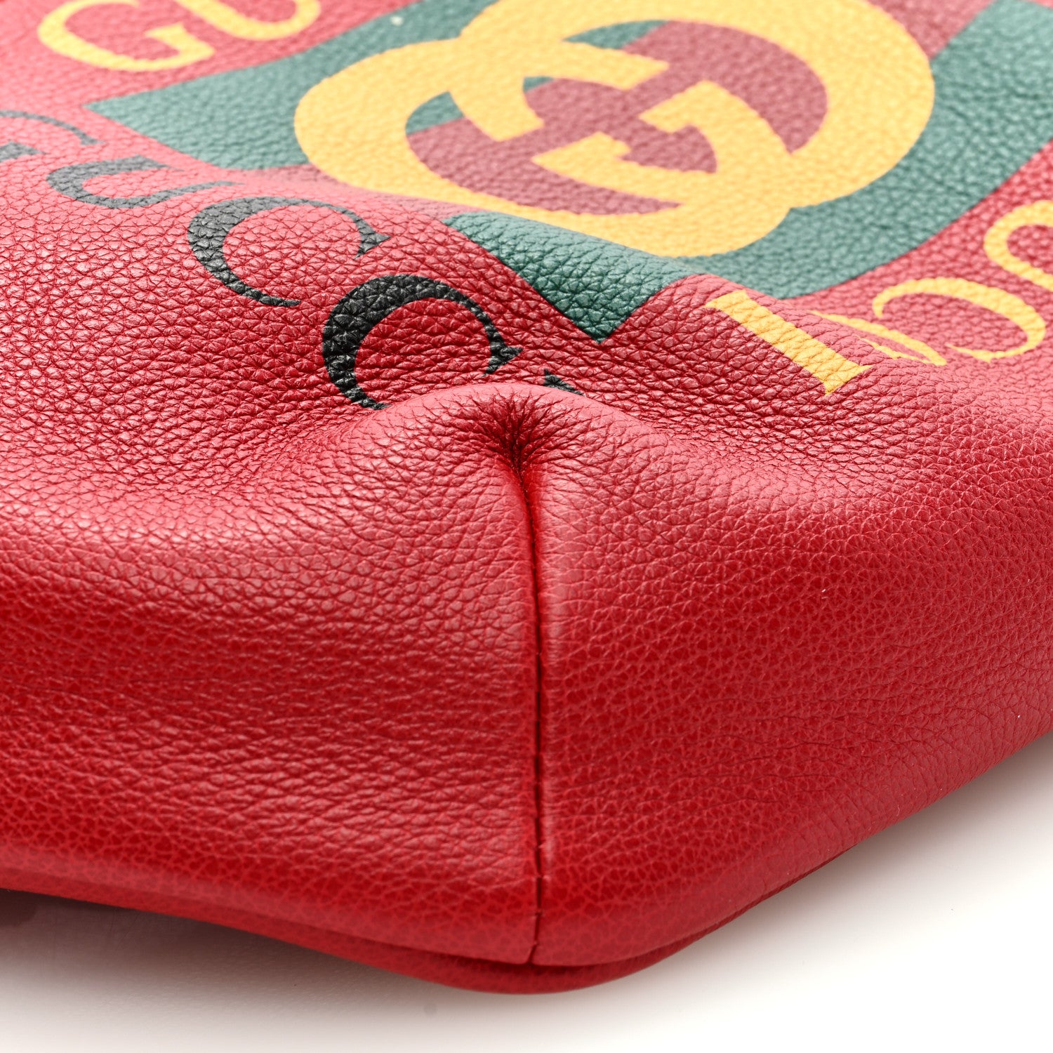 Gucci Grained Calfskin Logo Belt Bag Hibiscus Red 8 of 9