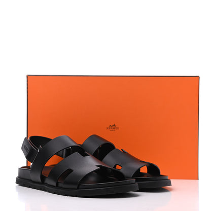 Hermes Calfskin Mens Takara Sandals 42 Black 15 of 15
