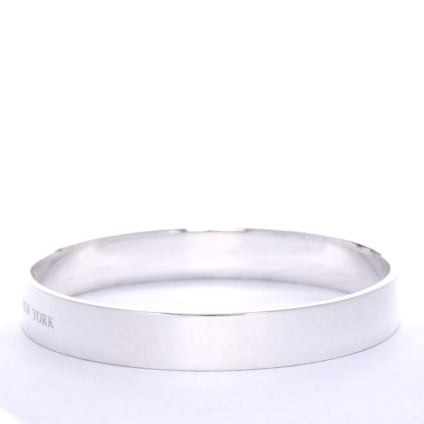 Sterling Silver Diamond Narrow Locks Bangle Bracelet