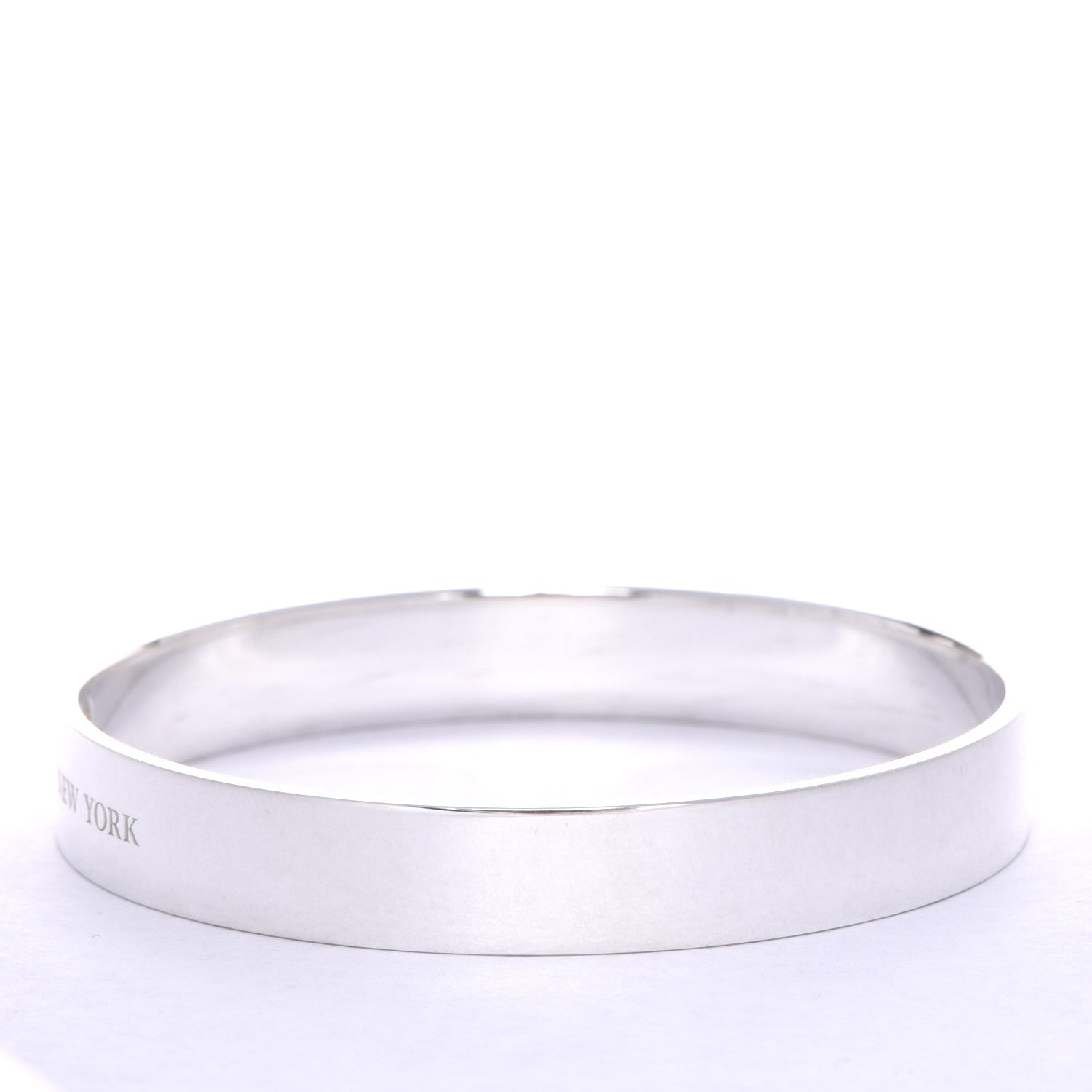 Tiffany Sterling Silver Diamond Narrow Locks Bangle Bracelet 3 of 6