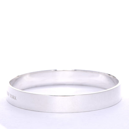 Tiffany Sterling Silver Diamond Narrow Locks Bangle Bracelet 3 of 6