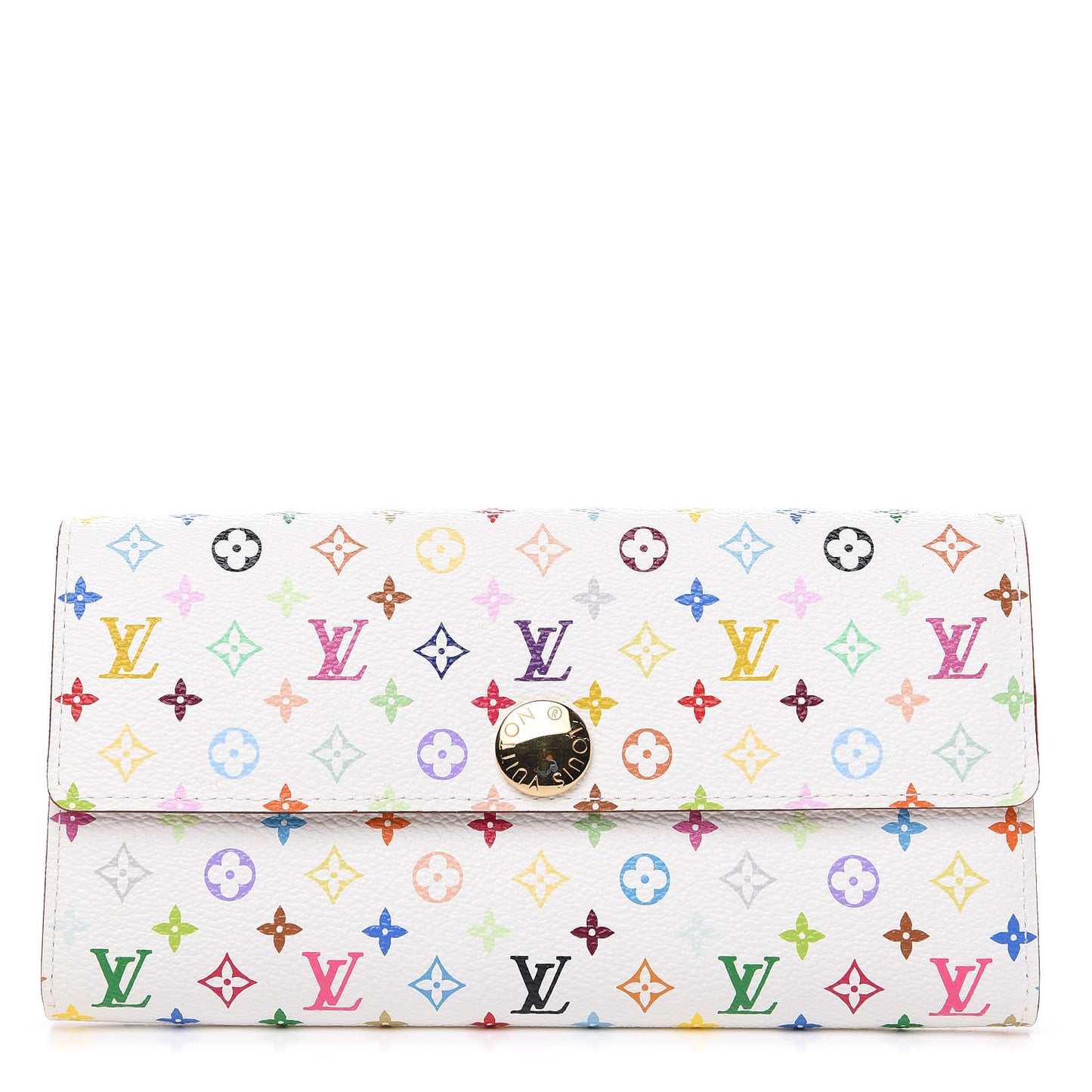 Monogram Multicolor Sarah Wallet White