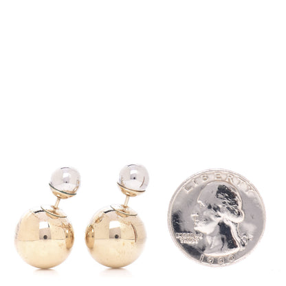 Christian Dior Mise En Dior Tribal Earrings Silver Gold 2 of 3