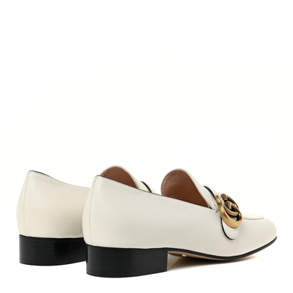 Gucci Malaga Kid Womens GG Marmont Loafers 37.5 Mystic White 4 of 11