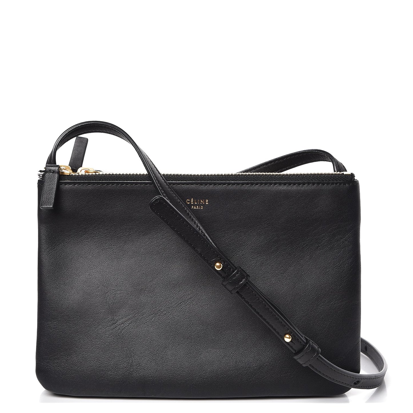 Lambskin Small Trio Crossbody Bag Black