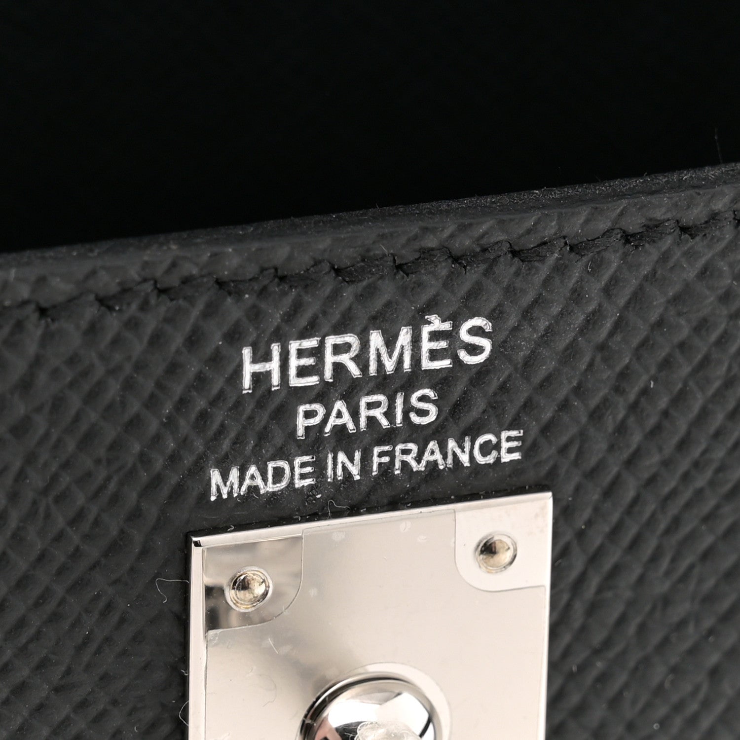Hermes Epsom Kelly Sellier 25 Black 6 of 12