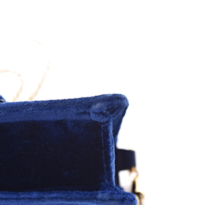 Gucci Velvet Crystal Square G Shoulder Bag Cobalt Blue 13 of 13