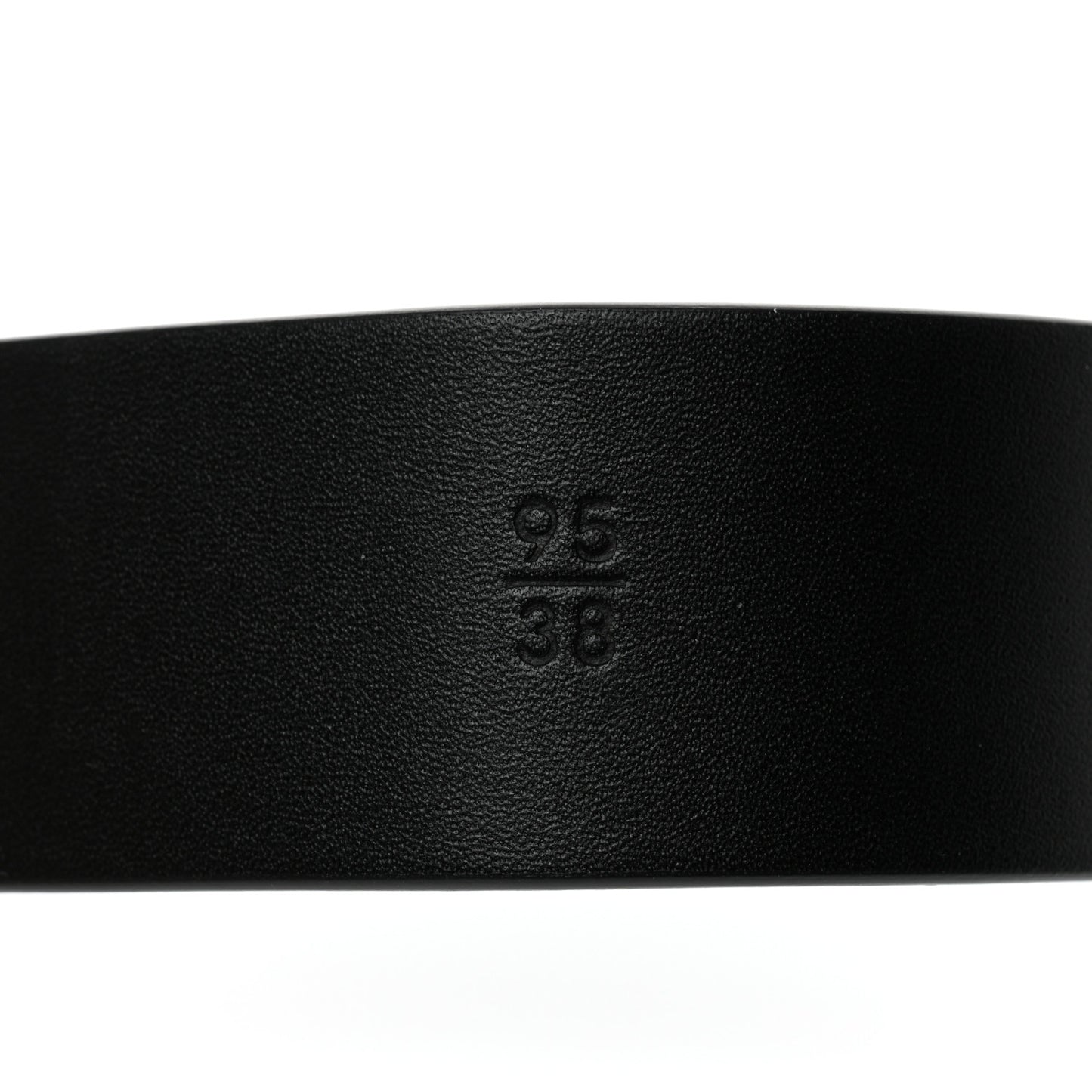 Glazed Calfskin Metal Twisted CC Belt 95 38 Black