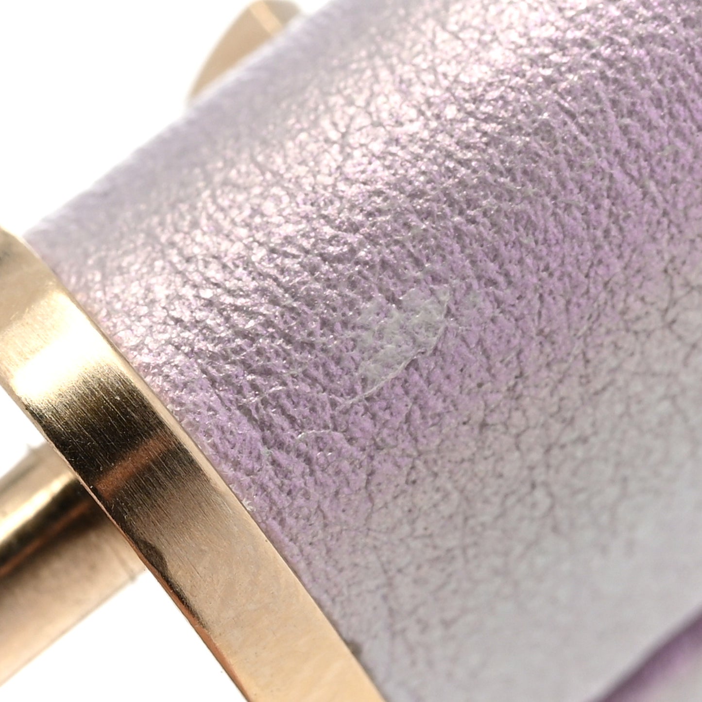 Metal Lambskin Chain CC Lock Choker Necklace Lilac
