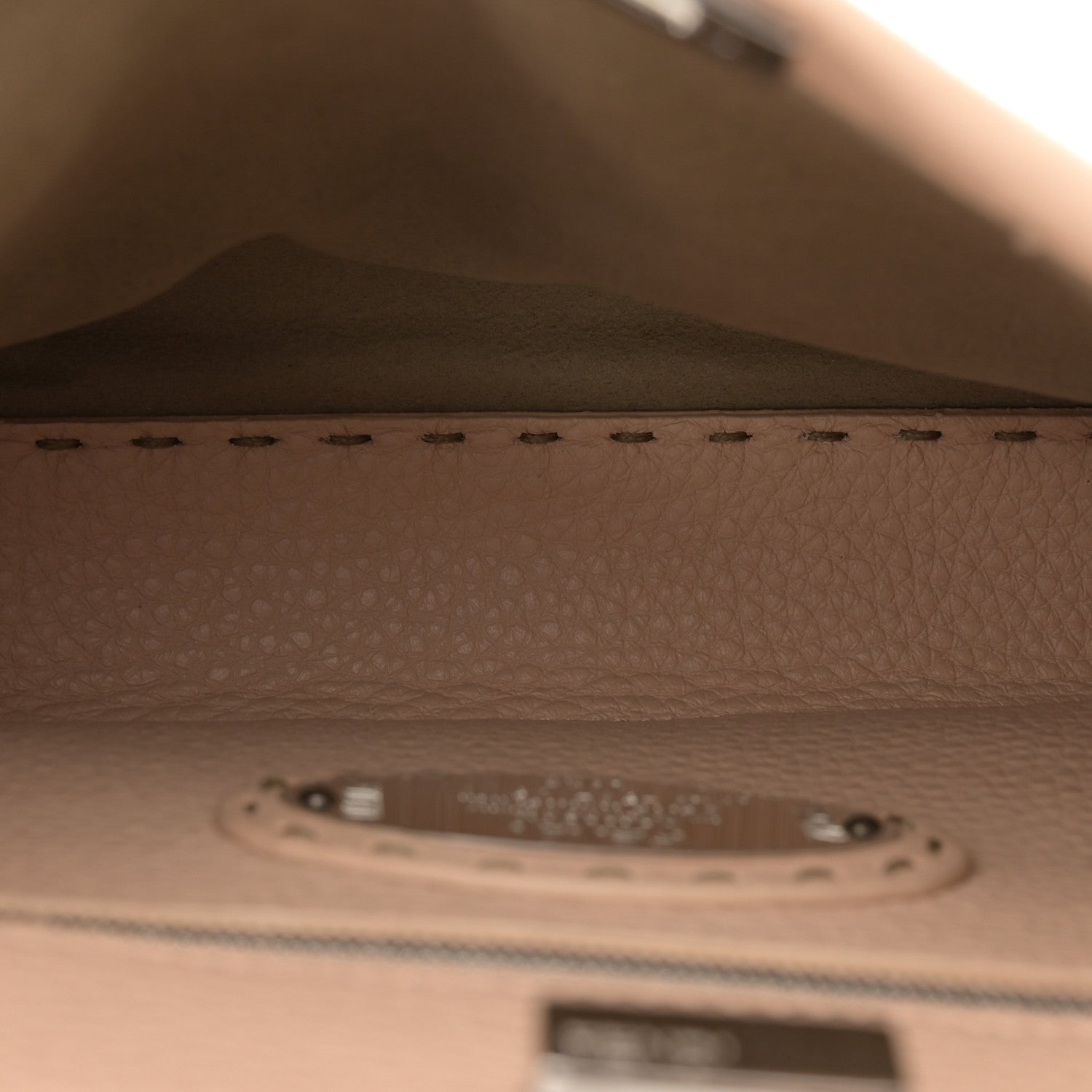 Fendi Cuoio Romano Snakeskin Selleria Mini Peekaboo Iconic Satchel Plaster 6 of 11