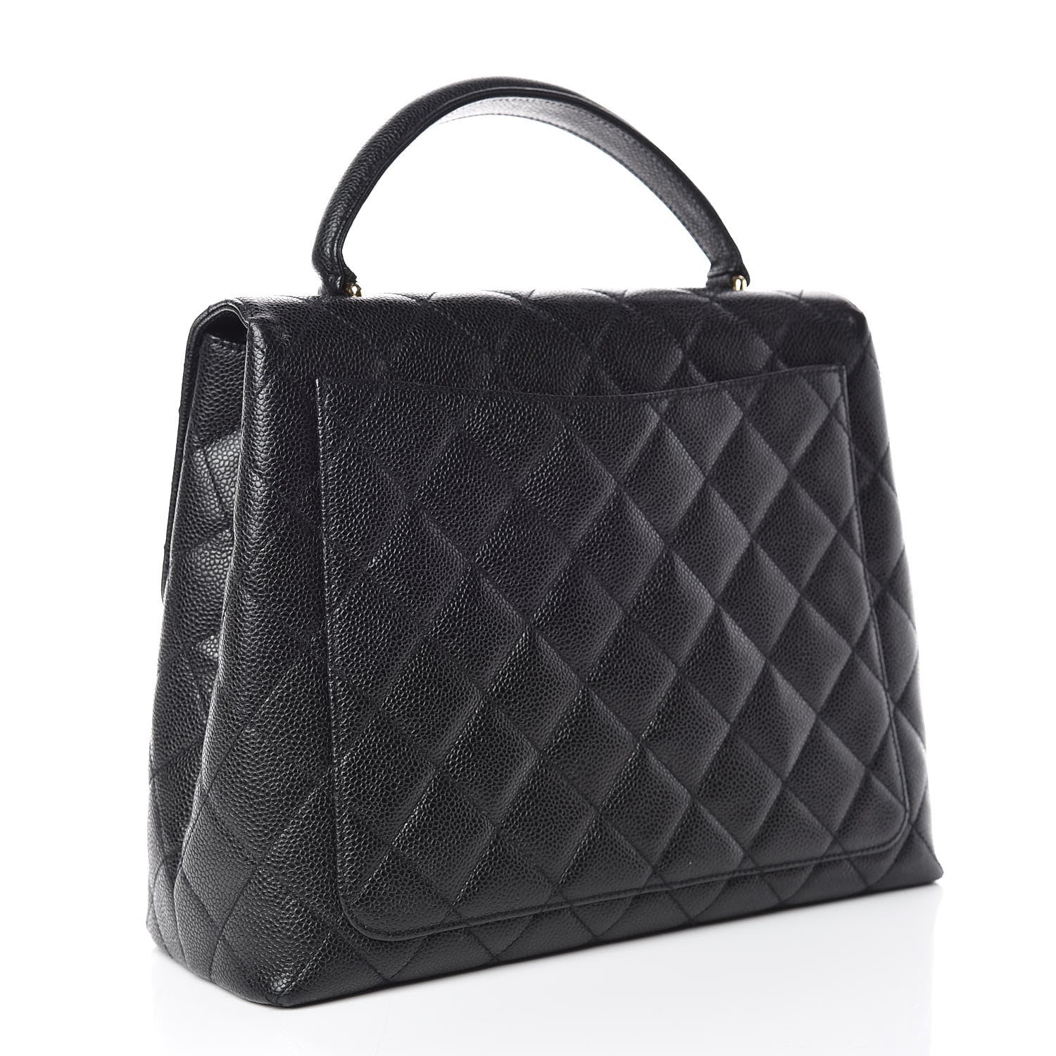 Chanel Caviar Quilted Jumbo Kelly Flap Black 3 of 11