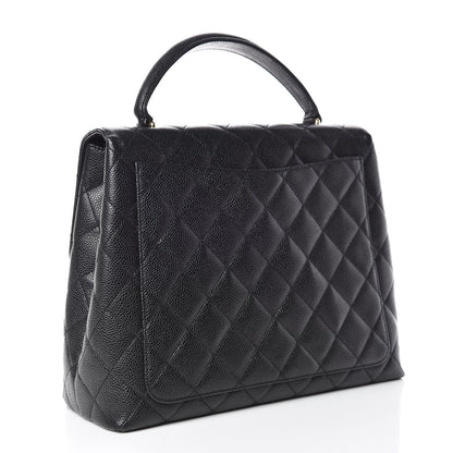 Chanel Caviar Quilted Jumbo Kelly Flap Black 3 of 11