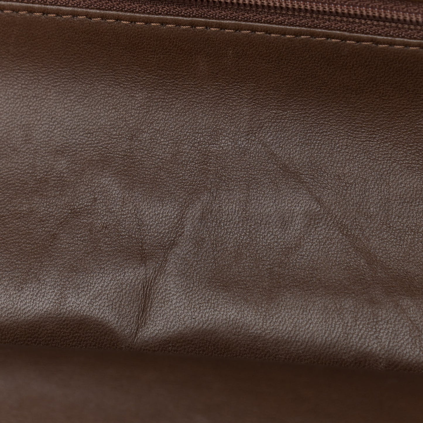 Lambskin Quilted Medium Double Flap Brown