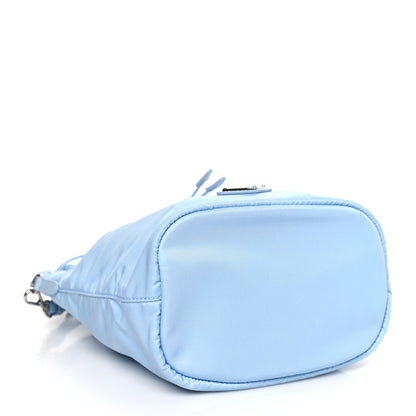 Prada Re-Nylon Saffiano Vela Bucket Wristlet Celeste 4 of 10