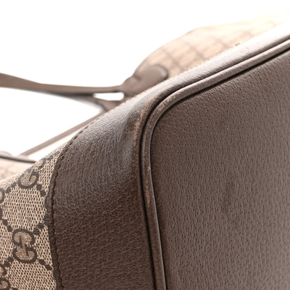 Gucci GG Supreme Monogram Textured Dollar Calfskin Web Large Ophidia Tote Beige Ebony New Acero 15 of 17
