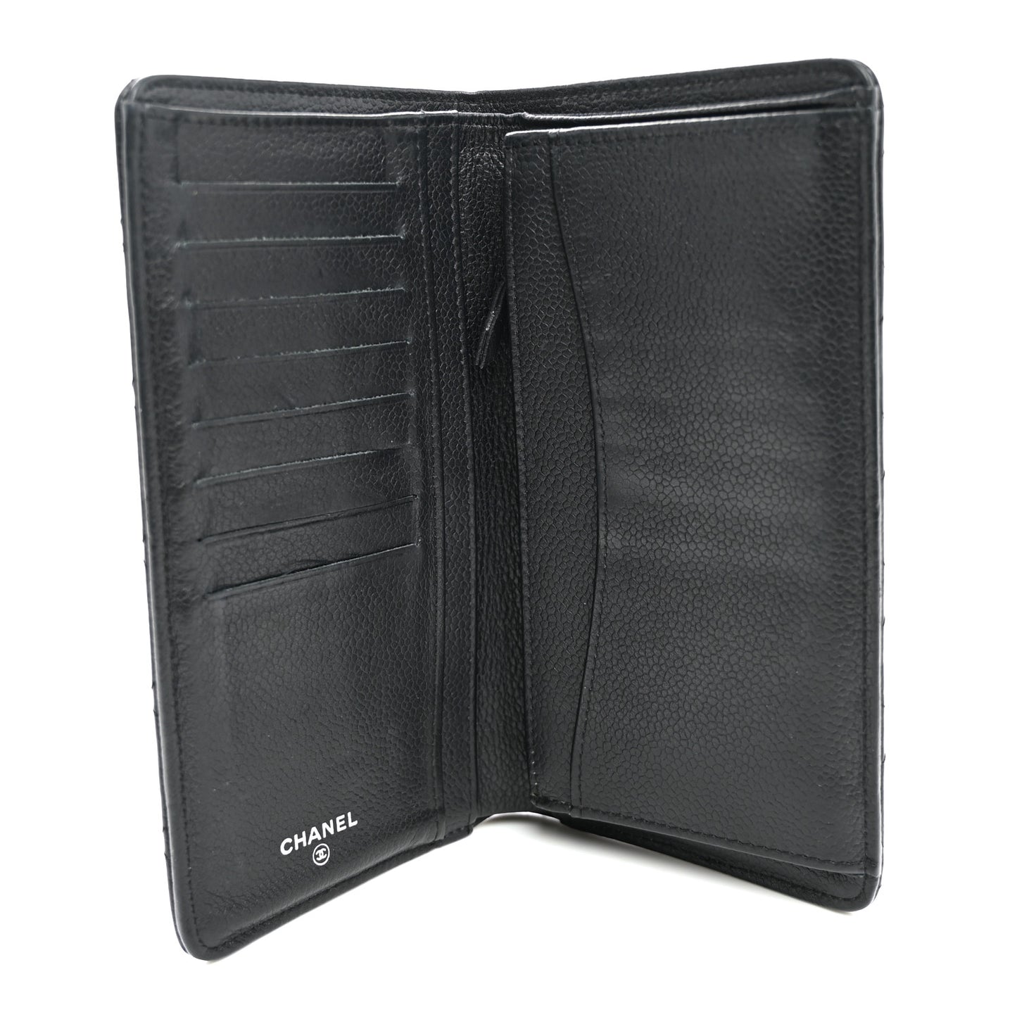 Caviar Quilted Yen Wallet Black