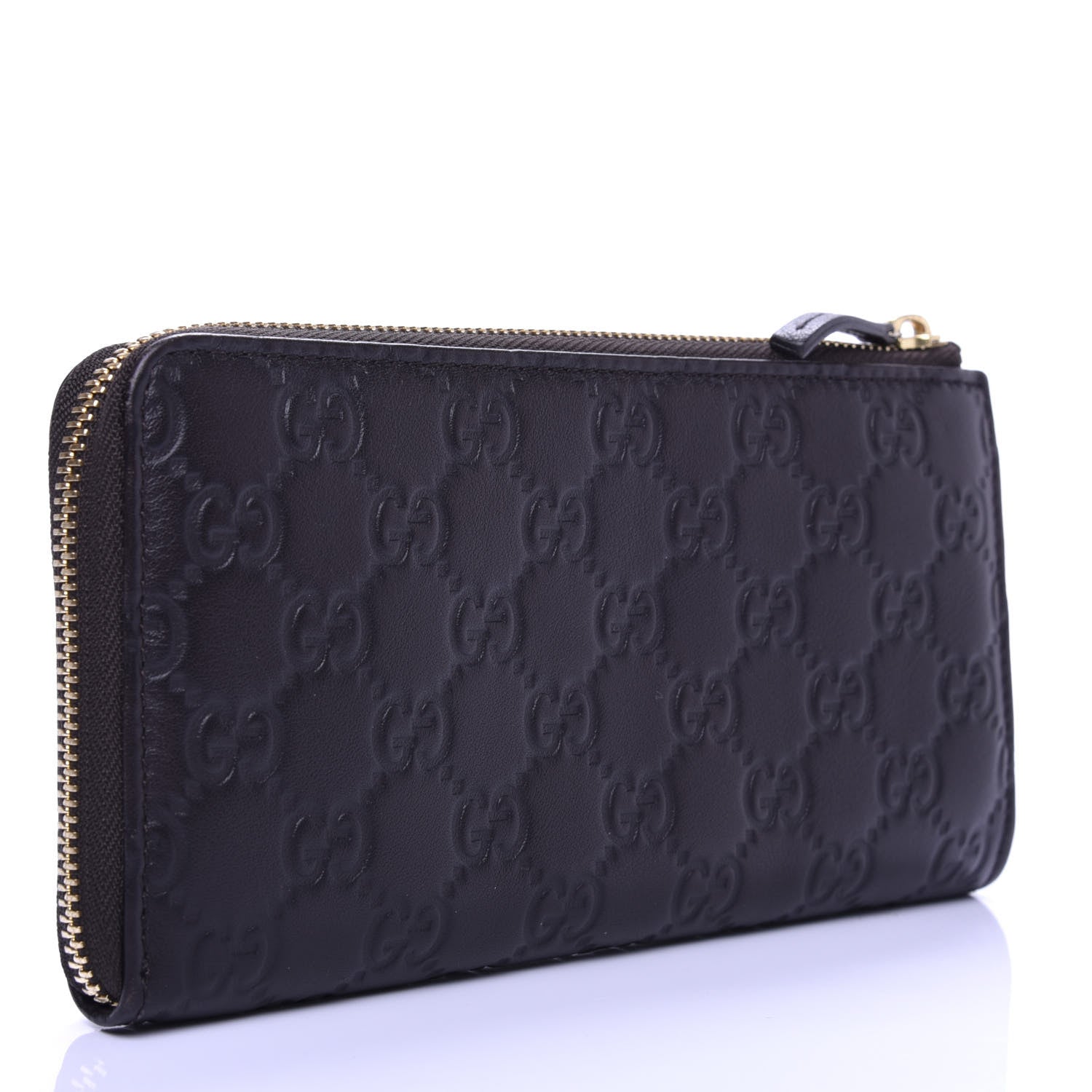 Gucci Guccissima Vitello Tender Donna Long Wallet Testa di Moro 3 of 7