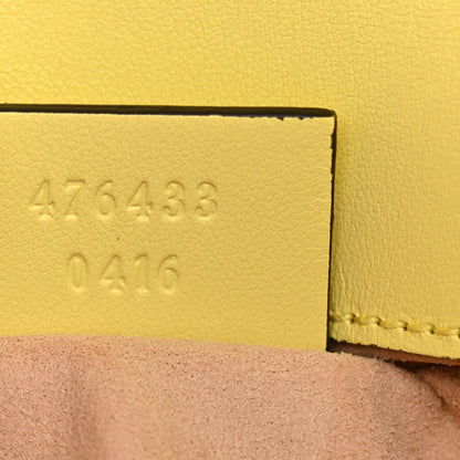 Gucci Calfskin Matelasse Super Mini GG Marmont Shoulder Bag Banana 6 of 10