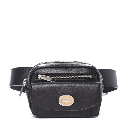 Gucci Fluffy Calfskin Mini Morpheus Belt Bag 70 28 Black 1 of 11