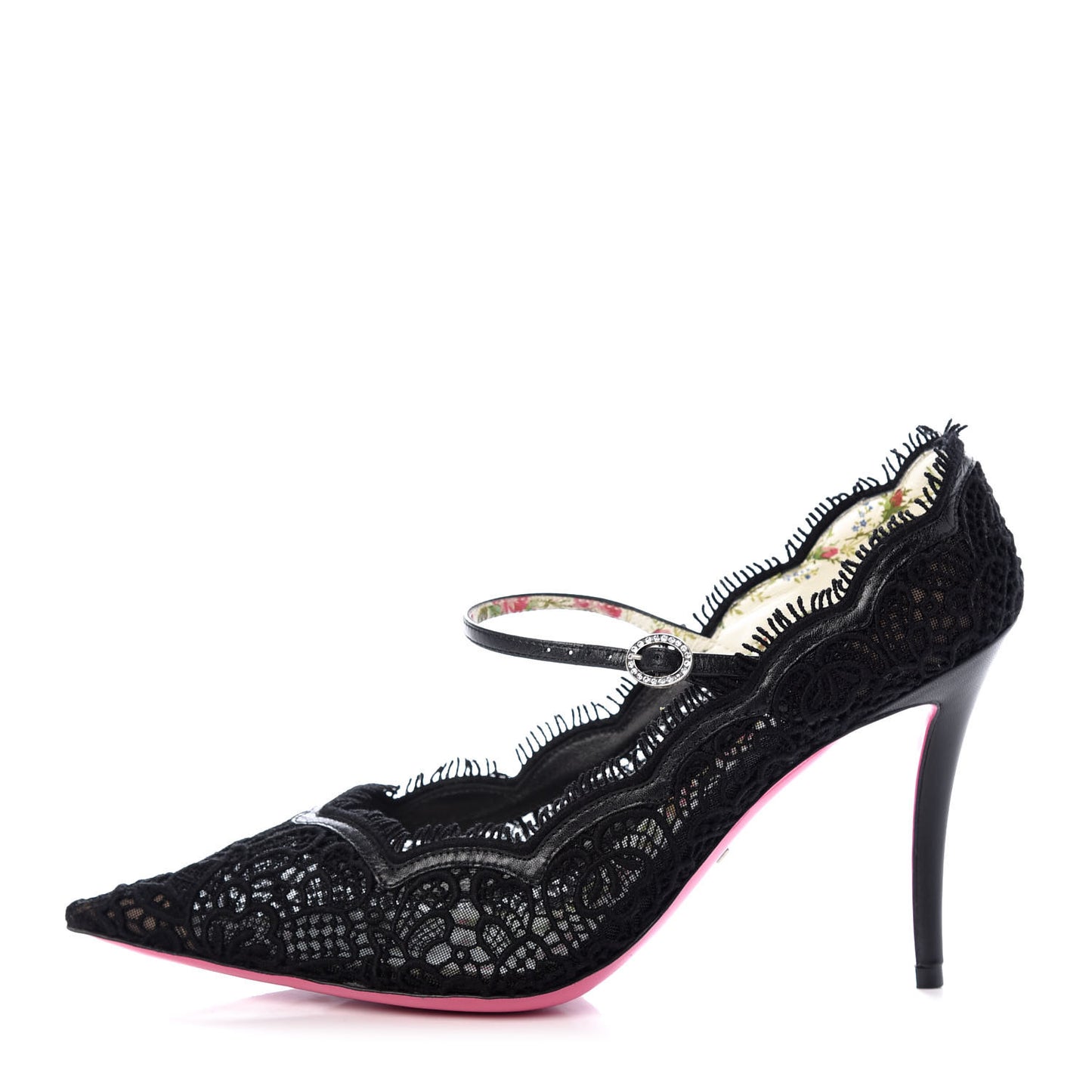 Lace Pizzo Venice Pumps 40.5 Black
