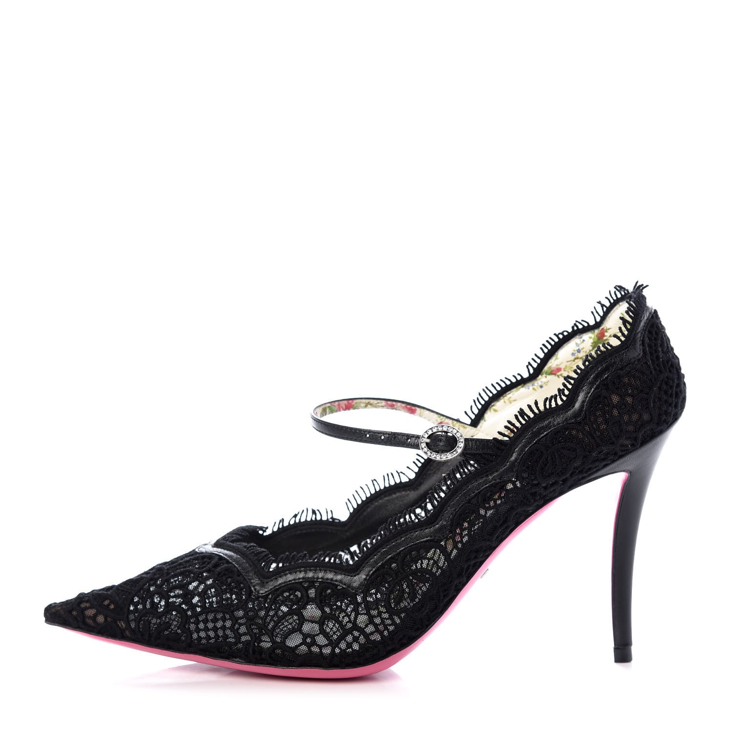 Gucci Lace Pizzo Venice Pumps 40.5 Black 1 of 9