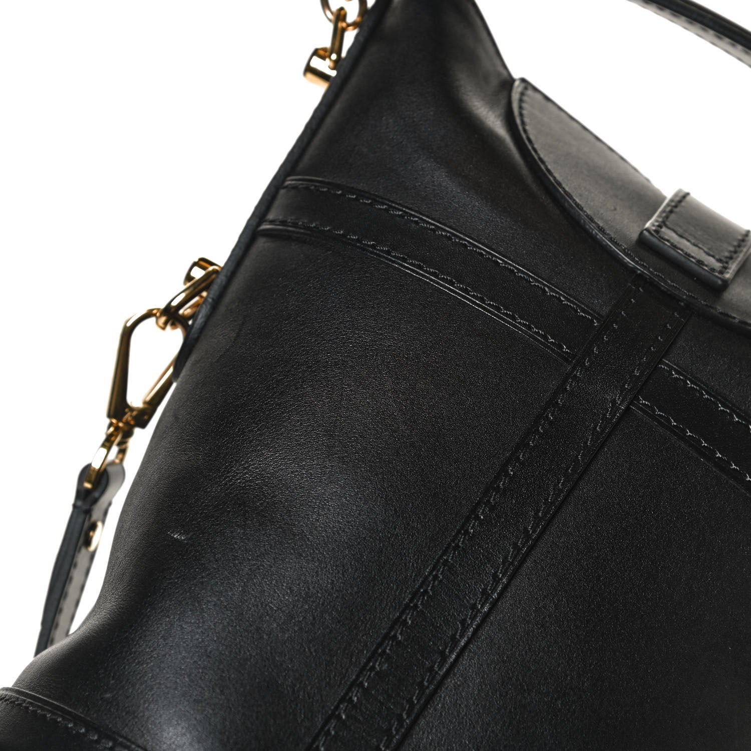 Louis Vuitton Calfskin Duffle Bag Black 10 of 10