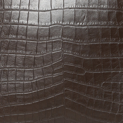 Saint Laurent Calfskin Crocodile Embossed Large Sac De Jour Carryall Pouch Brown 8 of 8