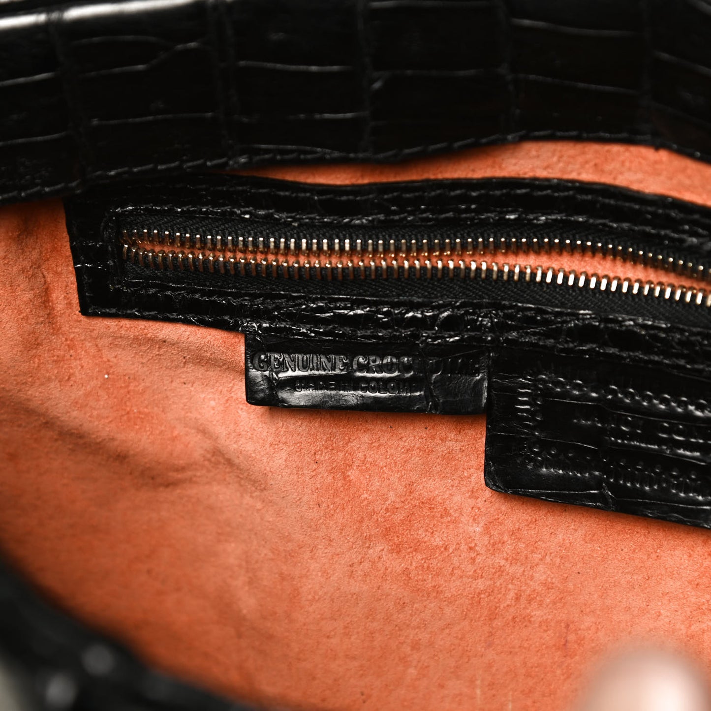 Crocodile Clutch Black