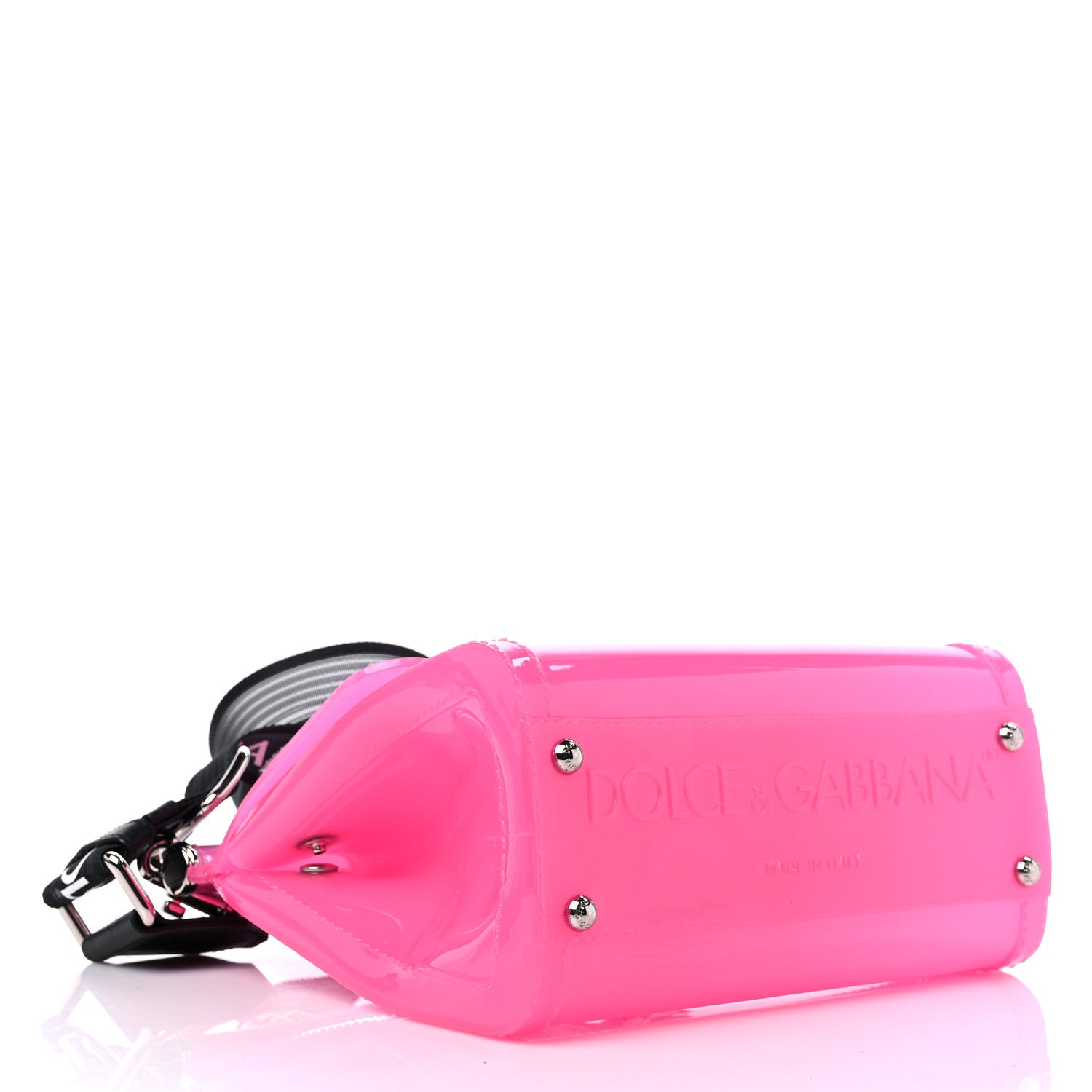 Dolce & Gabbana Rubber Semi Transparent Miss Sicily Satchel Pink 4 of 10