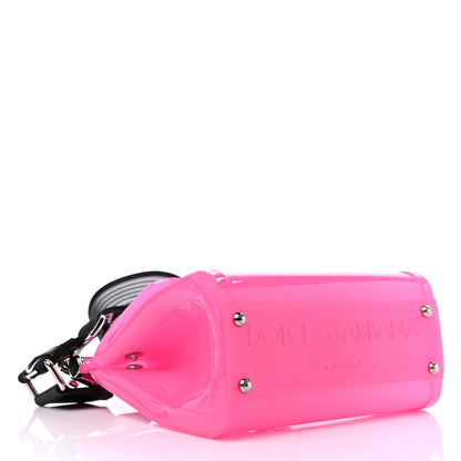 Dolce & Gabbana Rubber Semi Transparent Miss Sicily Satchel Pink 4 of 10