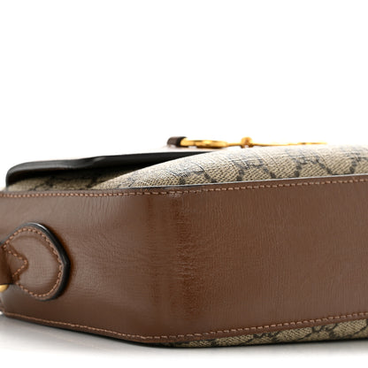 Gucci GG Supreme Monogram Small Horsebit 1955 Shoulder Bag Beige Brown Sugar 9 of 14