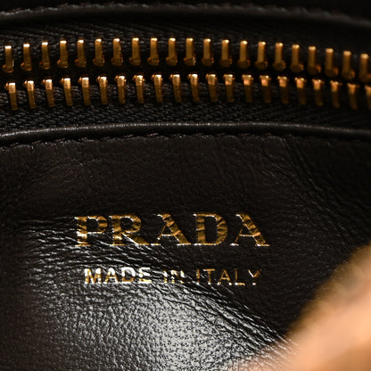 Prada Glossy Calfskin Mini Bonnie Shoulder Bag Brown Multicolor 6 of 10