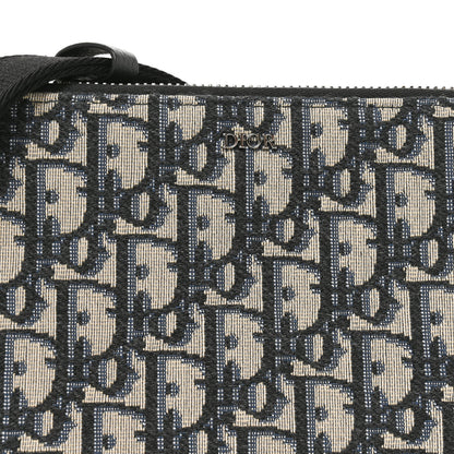 Christian Dior Oblique Pouch Navy Blue 7 of 9