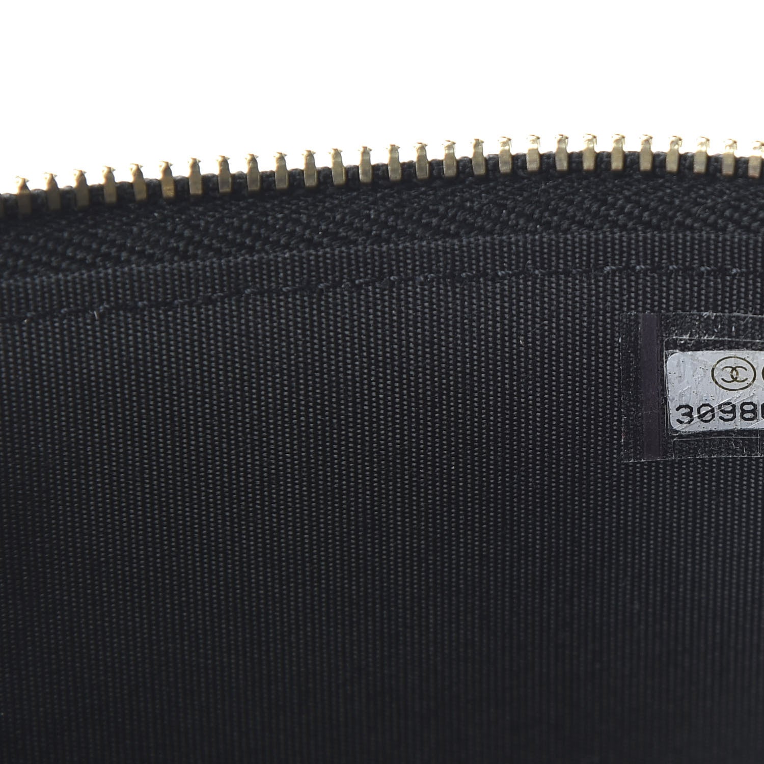 Chanel Raffia Jute Striped Small Vanity Case With Chain Black Beige 9 of 11