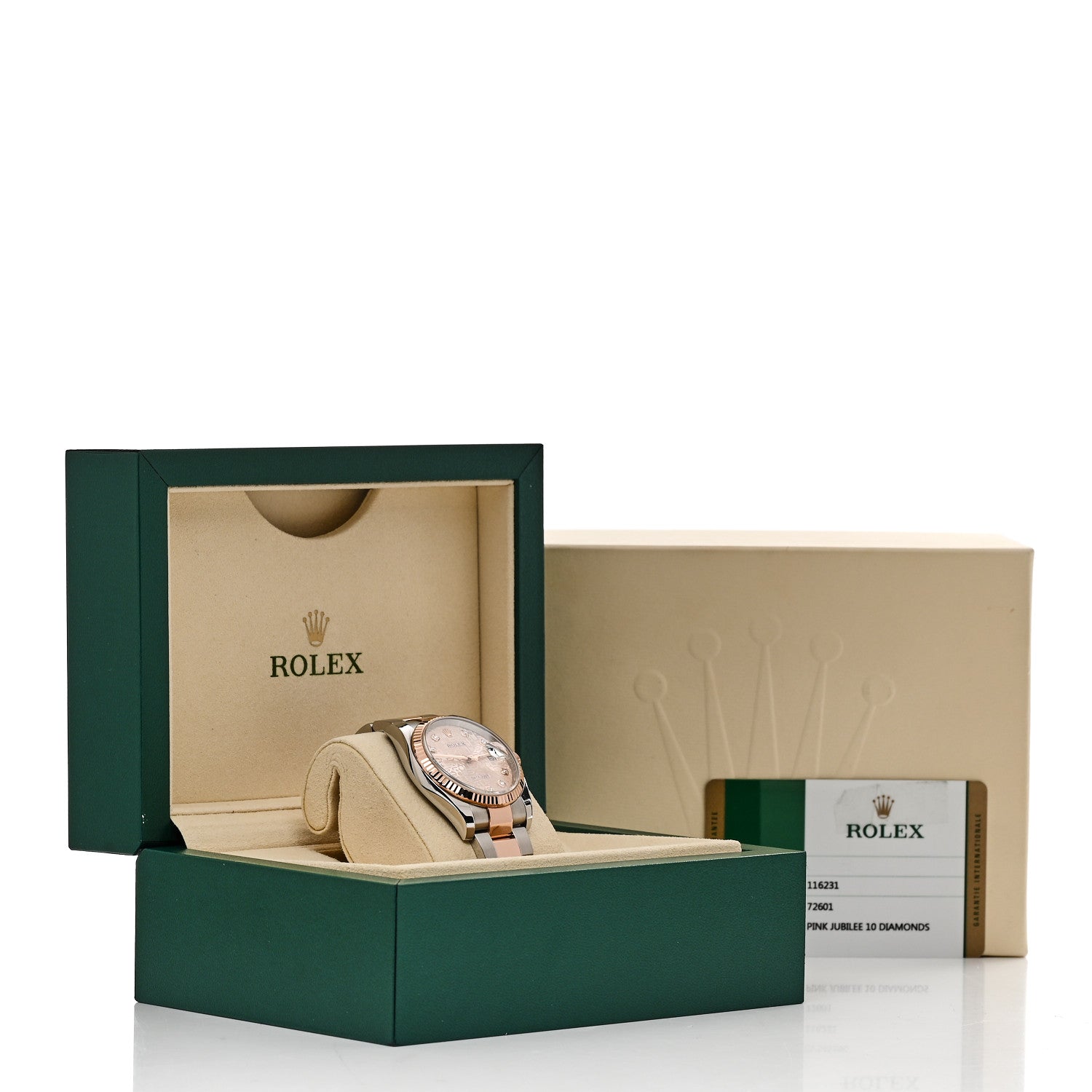 Rolex Stainless Steel 18K Everose Gold Diamond 36mm Oyster Perpetual Datejust Watch Pink Jubilee 116231 5 of 5