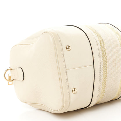 Gucci Calfskin Vintage Web Medium Boston Mystic White 12 of 14