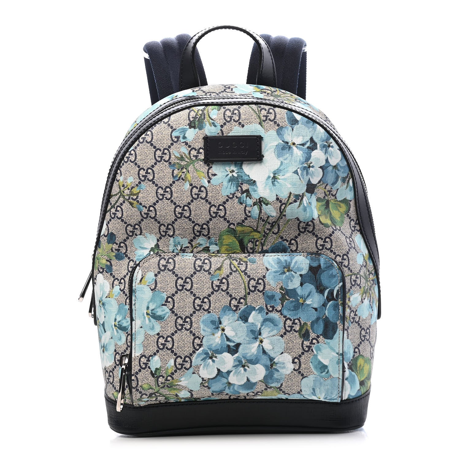 Gucci GG Supreme Monogram Blooms Small Day Backpack Blue 1 of 9