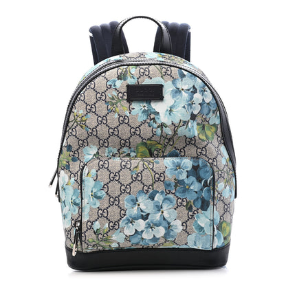 Gucci GG Supreme Monogram Blooms Small Day Backpack Blue 1 of 9