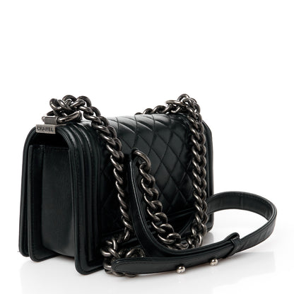 Chanel Lambskin Quilted Small Boy Flap Black 3 of 10