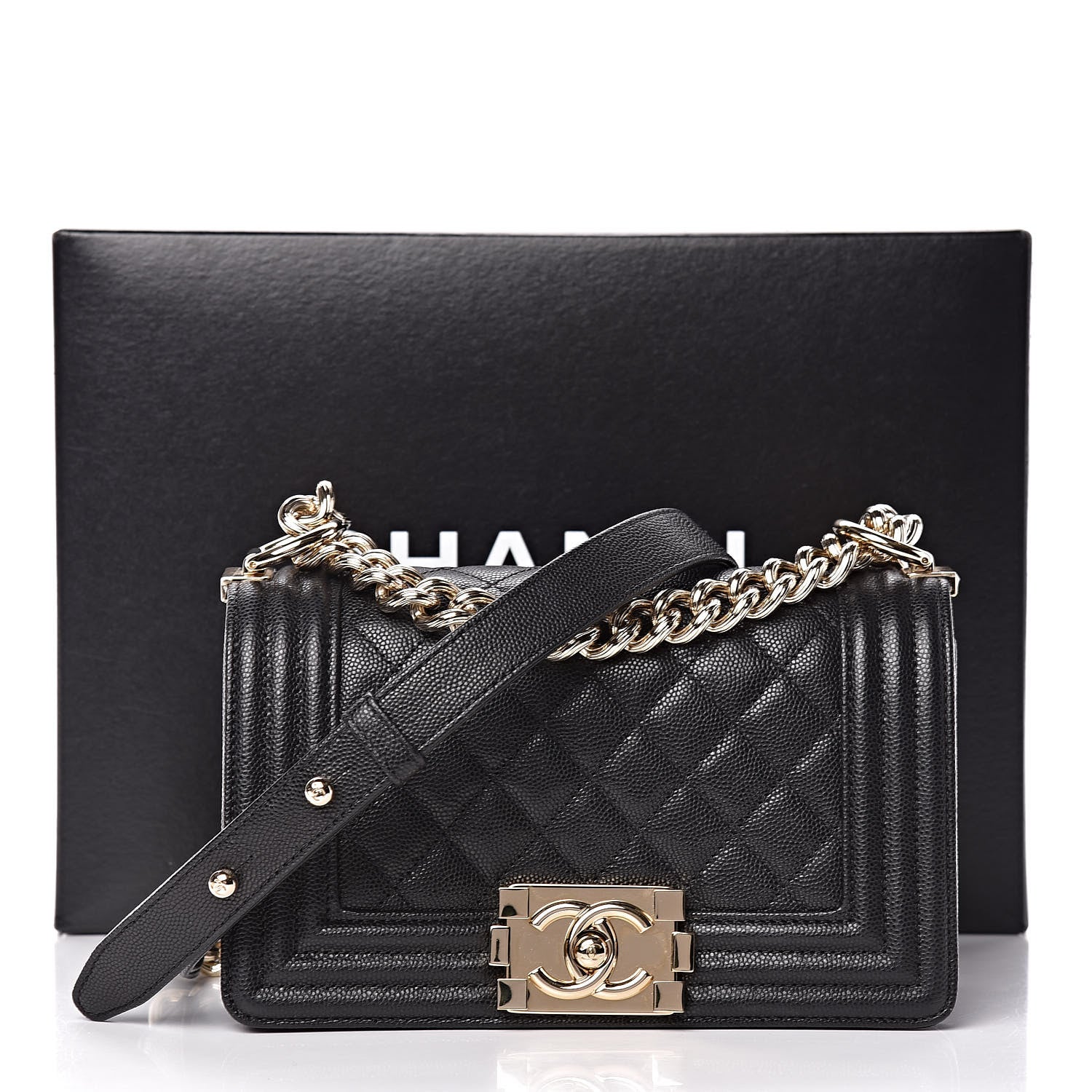 Chanel Caviar Quilted Small Boy Flap Black 10 of 10