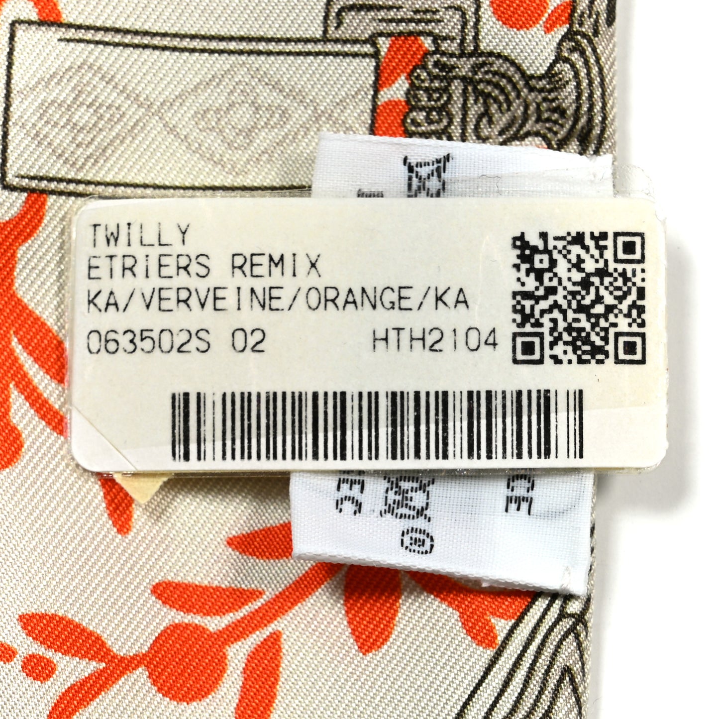 Silk Etriers Remix Twilly Verveine Orange Kaki