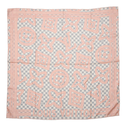 Louis Vuitton Silk Damier Azur Tahitienne Square Scarf 1 of 6