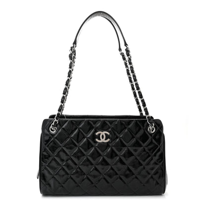 Chanel Patent Quilted Tote Black 1 of 11
