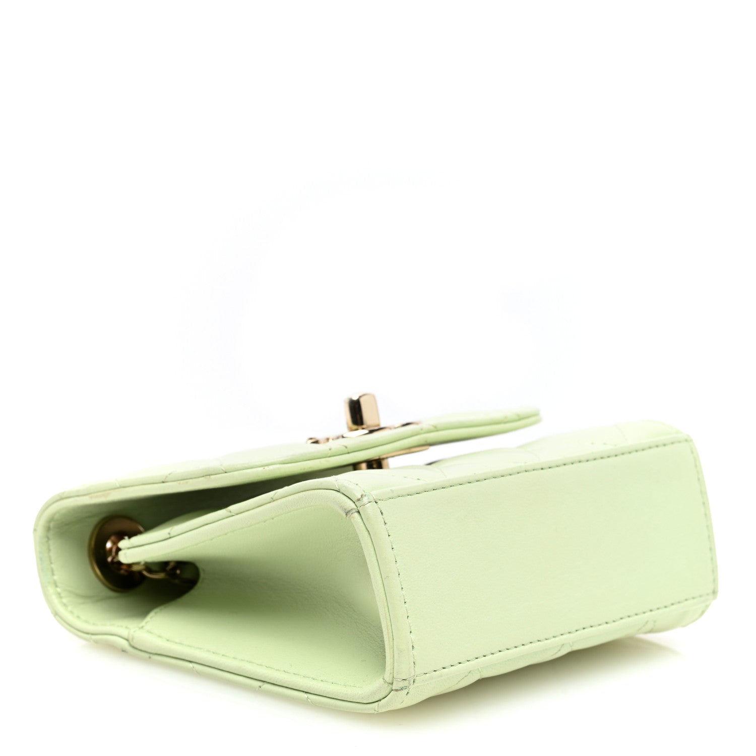 Chanel Lambskin Quilted Mini Trendy CC Chain Wallet Sea Green 4 of 11
